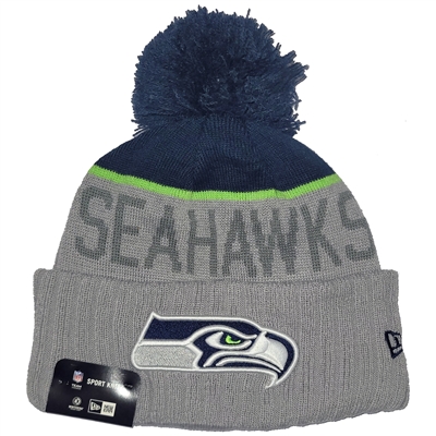 Seattle Seahawks New Era Sport Knit Beanie - Grey