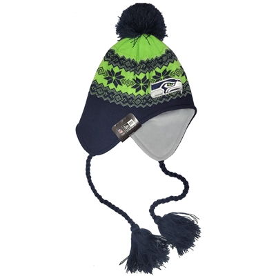 Seattle Seahawks New Era Stay Toasty Pom Knit