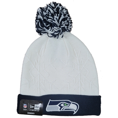 Seattle Seahawks New Era Womens Snow Crown Knit Po