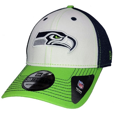 Seattle Seahawks New Era 39Thirty White Front Neo