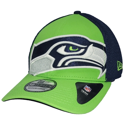 Seattle Seahawks New Era 39Thirty Logo Blimp Neo H