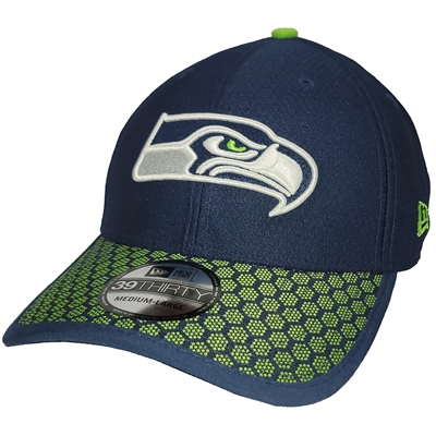 Seattle Seahawks New Era 39Thirty Hex Hat - Navy