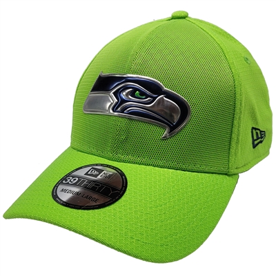 Seattle Seahawks New Era 39Thirty Rush Hat - Neon