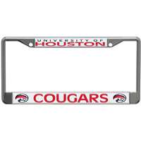 Houston Cougars Metal License Plate Frame w/Domed Acrylic