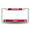 Houston Cougars White Plastic License Plate Frame