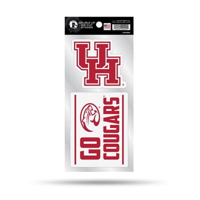 Houston Cougars Double Up Die Cut Decal Set