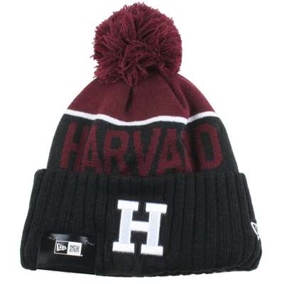 Harvard Crimson New Era Sport Knit Pom Beanie