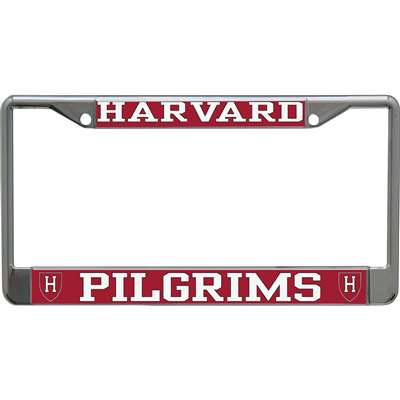 Harvard Crimson Metal License Plate Frame w/Domed Acrylic