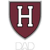 Harvard Crimson Transfer Decal - Dad
