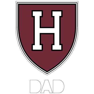 Harvard Crimson Transfer Decal - Dad