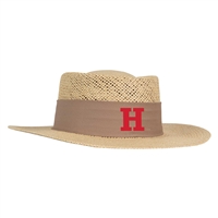 Harvard Crimson Ahead Gambler Straw Hat