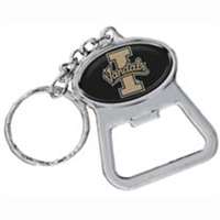 Idaho Vandals Metal Key Chain And Bottle Opener W/domed Insert - Black Background