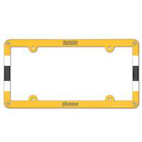 Full Color License Plate Frame for a standard car license plate, front or back; is molded in durable plastic and top surface printed with a durable ink on the entire surface. The design maximizes space for tab sticker clearance Made in USA.