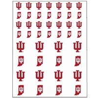 Indiana Hoosiers Small Sticker Sheet - 2 Sheets