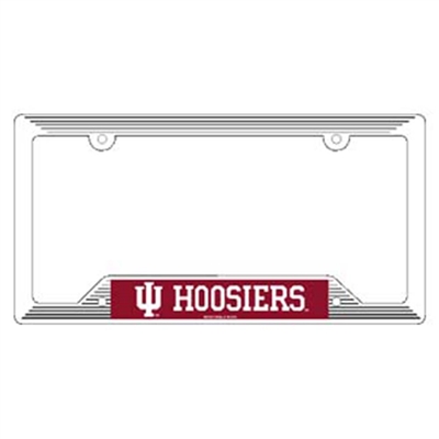 Officially licensed License Plate Frame that are usable as a fan decoration on the outside of a standard car license plate, front or back. The frame is molded in durable plastic and is designed around the California standards for tab and sticker clearance
