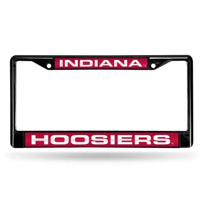 Indiana Hoosiers Inlaid Acrylic Black License Plate Frame