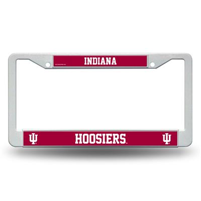 Indiana Hoosiers White Plastic License Plate Frame
