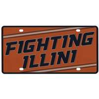 Illinois Fighting Illini Full Color Mega Inlay License Plate