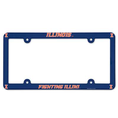 Illinois Fighting Illini Plastic License Plate Frame