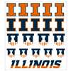 Illinois Fighting Illini Multi-Purpose Vinyl Sticker Sheet