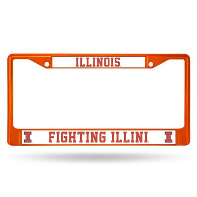 Illinois Fighting Illini Team Color Chrome License Plate Frame
