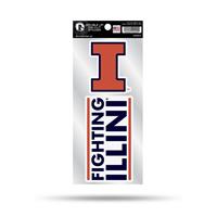 Illinois Fighting Illini Double Up Die Cut Decal Set