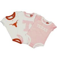 Texas Longhorns Nike Infant Girls 3-pack Creeper Set