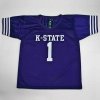 Kansas State #1 Youth Football Jersey - Purple