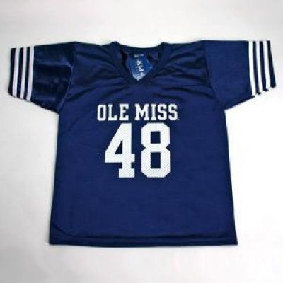 Ole Miss #48 Youth Football Jersey - Navy