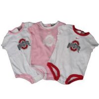 Ohio State Buckeyes Nike Infant Girls 3-pack Creeper Set