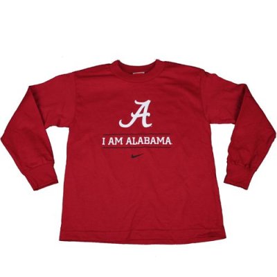 Alabama Nike Youth I Am We Are L/s Tee - Crimson