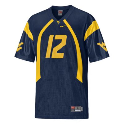 West Virginia Mountaineers Youth Football Jersey - Nike Replica Gameday Jersey - Navy #12