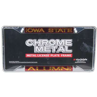 Iowa State Cyclones Metal Alumni Inlaid Acrylic License Plate Frame