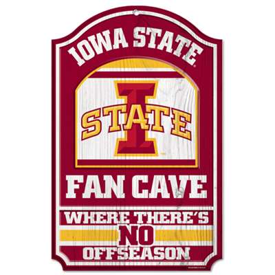 Iowa State Cyclones Fan Cave Wood Sign