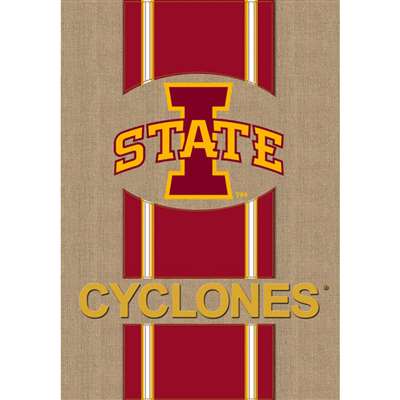 Iowa State Cyclones Burlap Flag - 12.5" x 18"