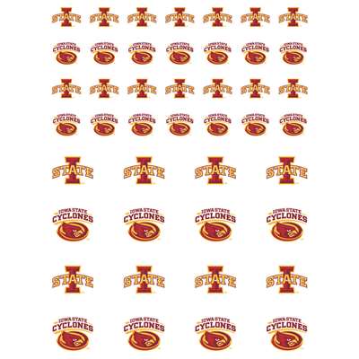 Iowa State Cyclones Small Sticker Sheet - 2 Sheets