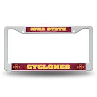 Iowa State Cyclones White Plastic License Plate Frame