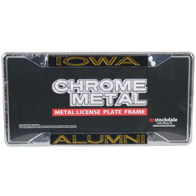 Iowa Hawkeyes Metal Alumni Inlaid Acrylic License Plate Frame