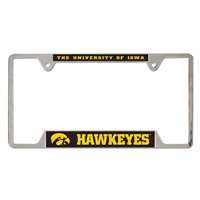 Iowa Hawkeyes Metal Chrome License Plate Frame