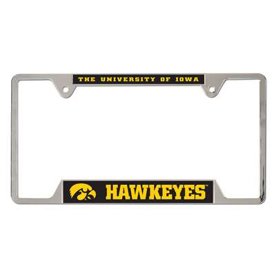Iowa Hawkeyes Metal Chrome License Plate Frame