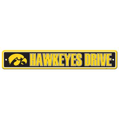 Iowa Hawkeyes Plastic Street Sign