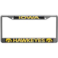 Iowa Hawkeyes Metal License Plate Frame w/Domed Acrylic