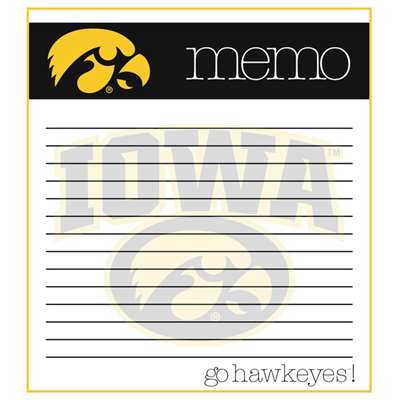 Iowa Hawkeyes Memo Note Pad - 2 Pads