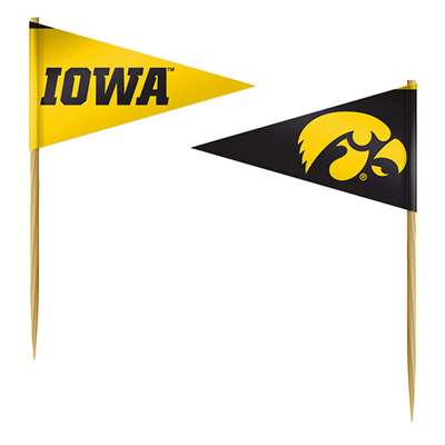 Iowa Hawkeyes Toothpick Flag - 36 Pack