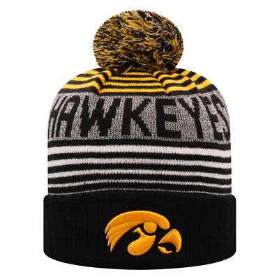 Iowa Hawkeyes Top of the World Overt Cuff Knit Beanie