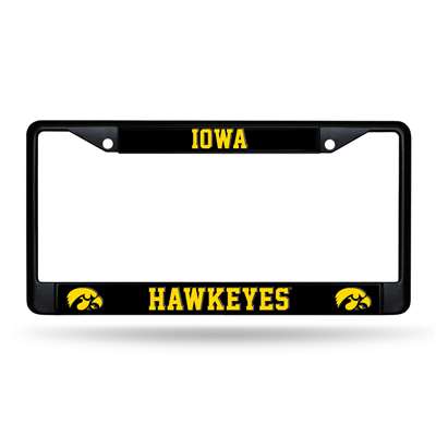 Iowa Hawkeyes Black License Plate Frame