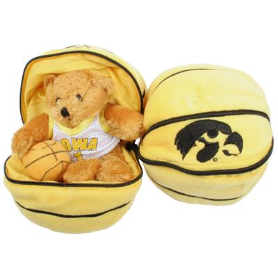 Iowa Hawkeyes Stuffed Bear in a Ball - Basketball