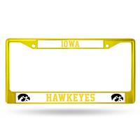 Iowa Hawkeyes Team Color Chrome License Plate Frame