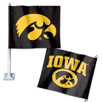 Iowa Hawkeyes Car Flag - 11.75" x 14"