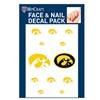 Iowa Hawkeyes Face & Nail Decal Pack